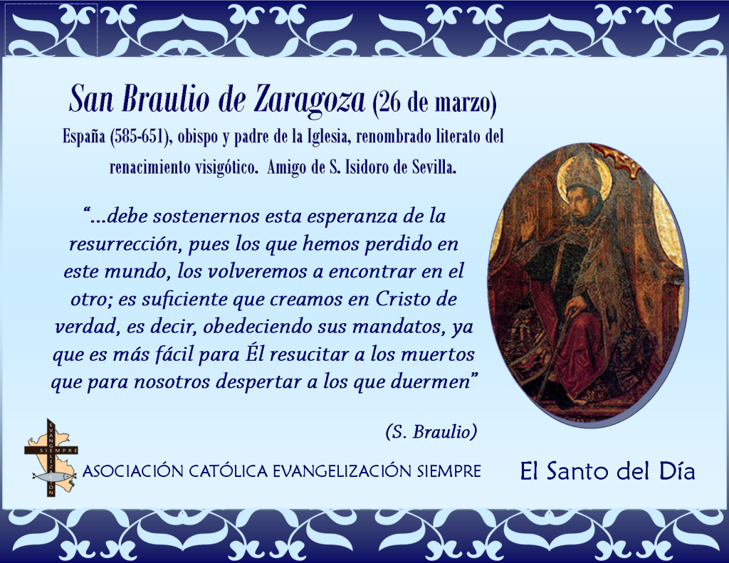 26 de marzo San Braulio de Zaragoza