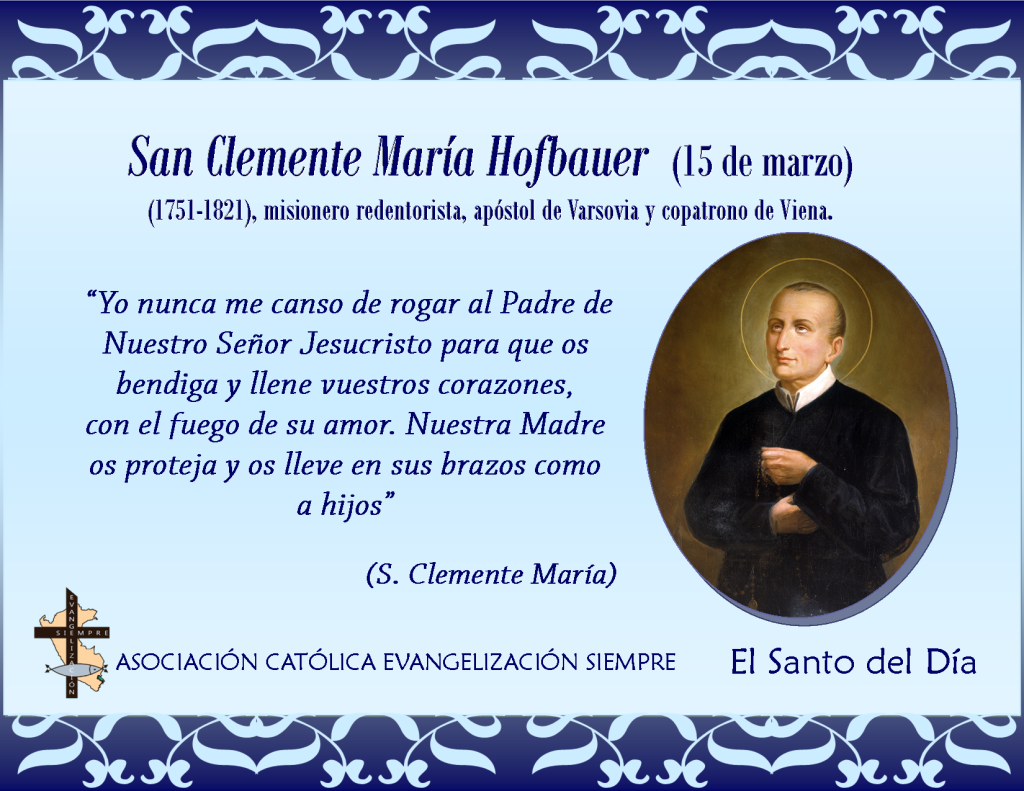 15 marzo San Clemente María Hofbauer