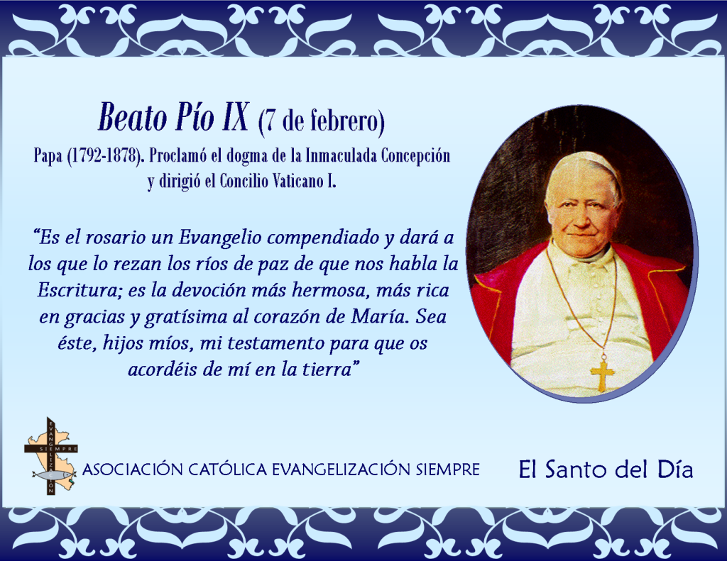 7 febrero Beato Pío IX