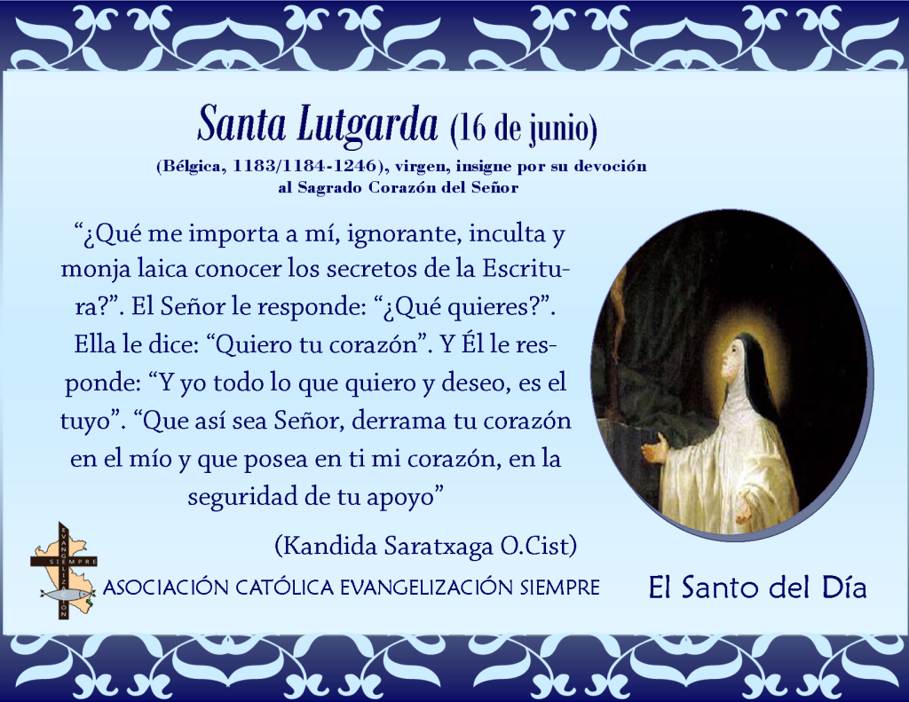 16 de junio Santa Lutgarda