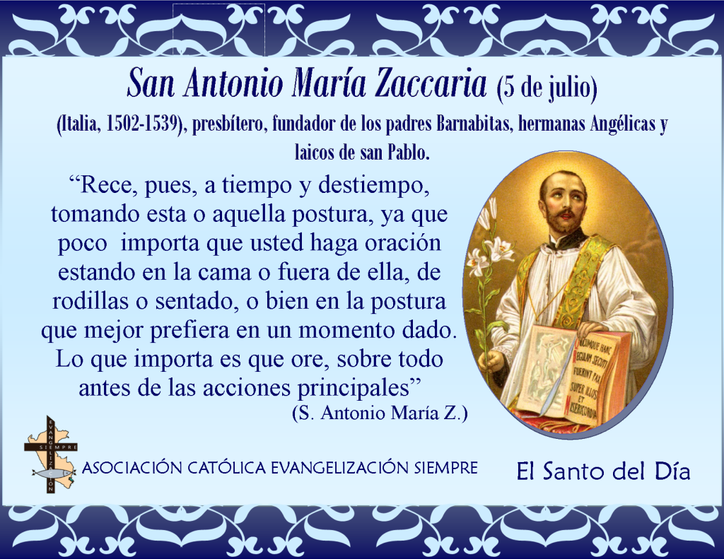 5 de julio San Antonio María Zaccaria